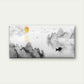 Black and White Mountain Lake Wall Art Canvas Office Home Room Framed 120x60cm