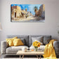 Vibrant Sunlit Scene Palm Tree Wall Art Canvas Office Home Room Framed 120x60cm