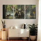 3pcs Style with Lush Greenery And Sunlit Forest Metal Print Ready to Hang Art