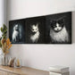 3pcs Beautiful Cat Black Darkness Perfect Wall Art Set Canvas Framed 40x60cm - High Quality Print 100% Australian Made Wall Canvas Ready to Hang
