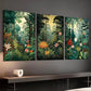 3pcs Tropical Jungle Aesthetic, Bohemian Style  Wall Art Set Canvas Framed 40x60cm - High Quality Print 100% Australian Made Wall Canvas Ready to Hang