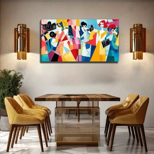 A Group Of Fashionable Girls Wall Art Canvas Office Home Room Framed 80x45cm