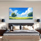 Serene Landscape Blue Sky Cloud Wall Art Canvas Office Home Room Framed 120x60cm