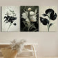 3pcs Dark Academic Neutral Botanical Floral Metal Print Ready to Hang Art