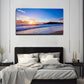 Sunset Beach Scene Modern Wall Art canvas office home room framed 120x60cm