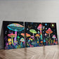 3pcs  Luxurious Mushroom Garden Wall Art Set Canvas Framed 40x60cm - High Quality Print 100% Australian Made Wall Canvas Ready to Hang