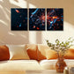 3pcs Shattered Glass Design Metal Print Ready to Hang Art