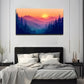Vibrant Sunset Mountain Wall Art canvas office home room framed 120x60cm