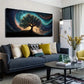 Tree of Life & Cosmic Galaxy Wall Art canvas office home room framed 120x60cm