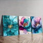 3pcs African Mask Art Deco Canvas Floral Wall Art Set Canvas Framed 40x60cm - High Quality Print 100% Australian Made Wall Canvas Ready to Hang