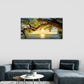 Trees Sunset Ocean Abstract Wall Art Canvas Office Home Room Framed 120x60cm