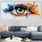 3pcs  Modern Abstract Vibrant Peacock Feather Eye Wall Art Set Canvas Framed 40x60cm - High Quality Print 100% Australian Made Wall Canvas Ready to Hang