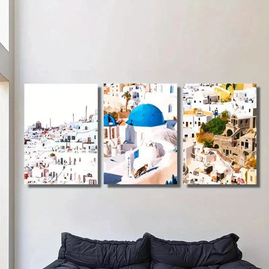 3pcs Cow, horse, sheep, horror style, Metal Print Ready to Hang Art