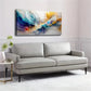 Abstract Fluid White Perfect Wall Art Canvas Office Home Room Framed 120x60cm