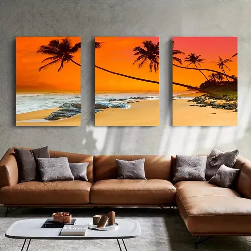 3pcs Modern Seascape Canvas Framed 40x60cm - High Quality Print 100% Australian Made Wall Canvas Ready to Hang