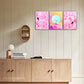 3pcs Vibrant Flamingo Series, Metal Print Ready to Hang Art