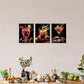 3pcs Strawberry Fruit Picture Colorful Metal Print Ready to Hang Art
