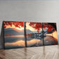 3pcs Jiangnan, ancient town With Trees Wall Art Set Canvas Framed 40x60cm - High Quality Print 100% Australian Made Wall Canvas Ready to Hang