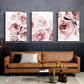 3pcs Pink Peony Floral Beautiful Metal Print Ready to Hang Art