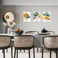 3pcs Plant Ginkgo Leaf Abstract Metal Print Ready to Hang Art