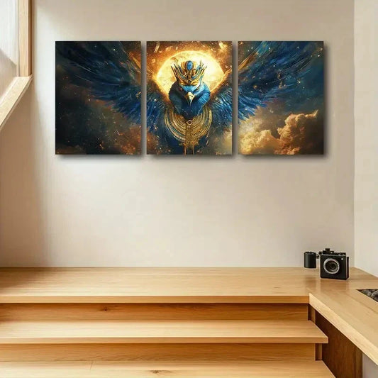 3pcs The king of birds Metal Print Ready to Hang Art