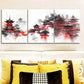 3pcs Traditional Chinese Architecture Wall Art Set Canvas Framed 40x60cm - High Quality Print 100% Australian Made Wall Canvas Ready to Hang