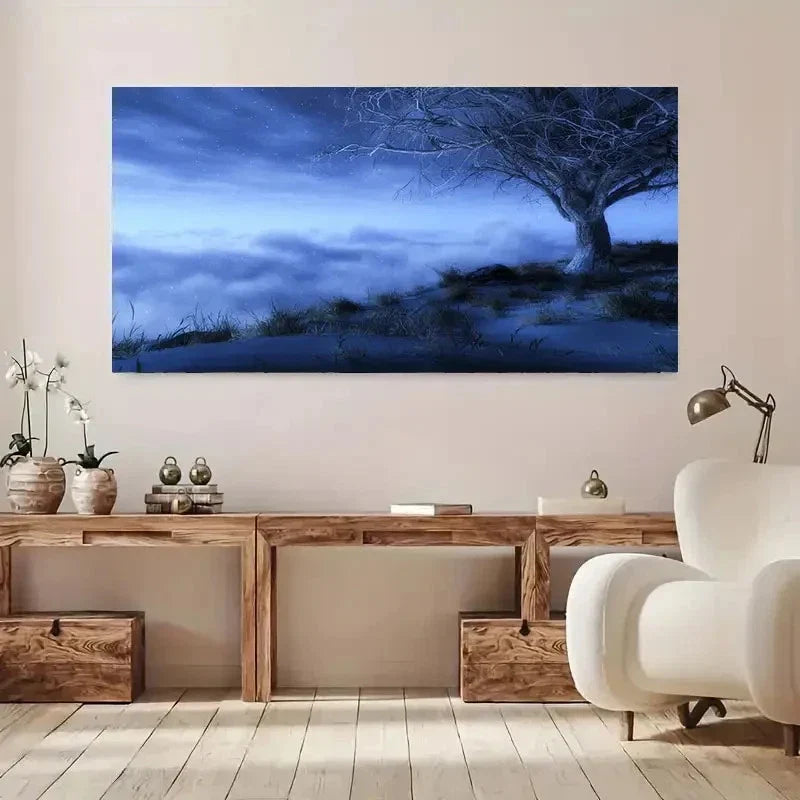 Depicting The Sea Clouds Under Wall Art Canvas Office Home Room Framed 80x45cm