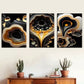 3pcs Featuring Stylish Luxury Abstract Golden     Wall Art Set Canvas Framed 40x60cm - High Quality Print 100% Australian Made Wall Canvas Ready to Hang
