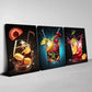 3pcs Colorful Fruit Drinks with Water Splashing Wall Art Set Canvas Framed 40x60cm - High Quality Print 100% Australian Made Wall Canvas Ready to Hang