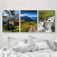 3pcs Multnomah Waterfalls Metal Print Ready to Hang Art