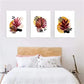 3pcs Golden Luxury Botanical Leaves Metal Print Ready to Hang Art