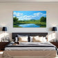 Green Hills Featuring Water Wall Art Canvas Office Home Room Framed 120x60cm