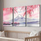 3pcs Mount Fuji & Cherry Blossom Wall Art Set Canvas Framed 40x60cm - High Quality Print 100% Australian Made Wall Canvas Ready to Hang