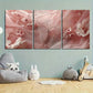 3pcs Pink Butterfly White Flowers Metal Print Ready to Hang Art