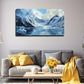 Snow Mountain Lake Wall Art Canvas Office Home Room Framed 80x45cm