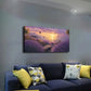 Sunset Over Lavender Field Hues Wall Art Canvas Office Home Room Framed 120x60cm