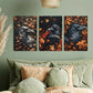 3pcs Crow Retro Halloween Metal Print Ready to Hang Art