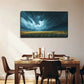 Dark Clouds Over Grassland Wall Art Canvas Office Home Room Framed 120x60cm