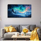 Vibrant Northern Lights Wall Art Canvas Office Home Room Framed 80x45cm