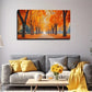 Forest Road Surrounded Tcrees Wall Art Canvas Office Home Room Framed 120x60cm