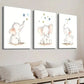 3pcs Elephant Star Art Cute Elephant Wall Art Set Canvas Framed 40x60cm - High Quality Print 100% Australian Made Wall Canvas Ready to Hang