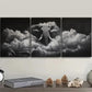 3pcs Elephant in Cloud Design, Metal Print Ready to Hang Art