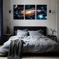 3pcs mysterious magnificent romantic nebula  Wall Art Set Canvas Framed 40x60cm - High Quality Print 100% Australian Made Wall Canvas Ready to Hang