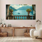 Mediterranean Sea Boats wall canvas office home room framed 120x60cm