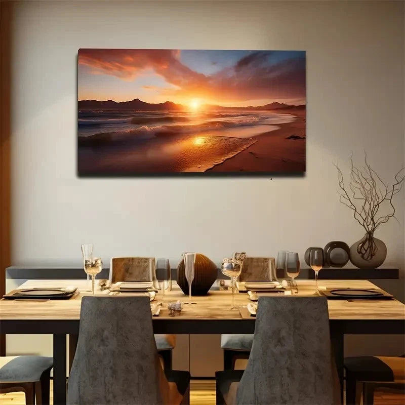 Nice Looking Wall Art Canvas Office Home Room Framed 80x45cm