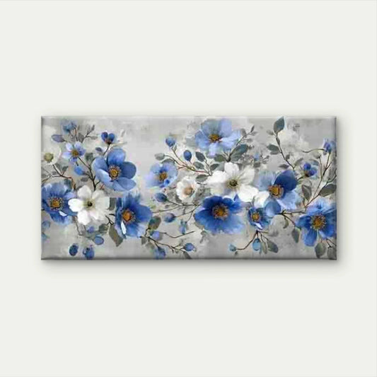 Minimalist Floral Landscape Wall Art Canvas Office Home Room Framed 80x45cm