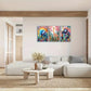 3pcs Chimpanzee Elephant Giraffe Colorful Animals Metal Print Ready to Hang Art