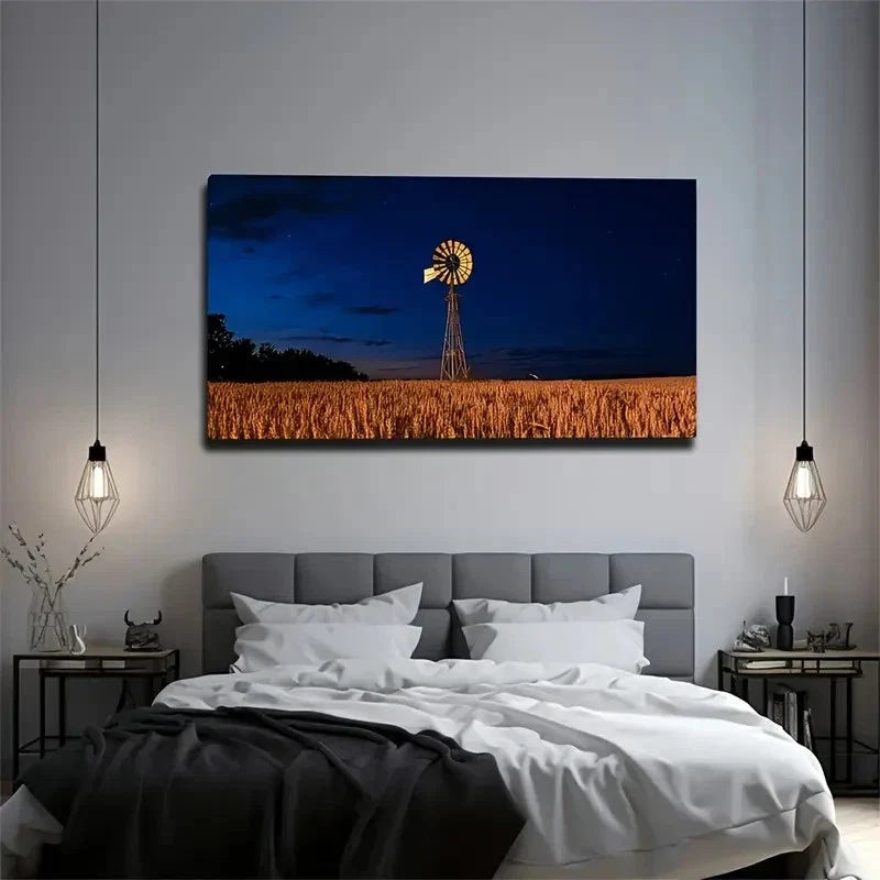 Spectacular Wheat Wall Art Canvas Office Home Room Framed 80x45cm