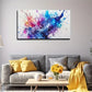 Vibrant Blue Purple & Pink Wall Art Canvas Office Home Room Framed 80x45cm