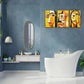 3pcs Modern Abstract Portrait Space Art Prints Metal Print Ready to Hang Art